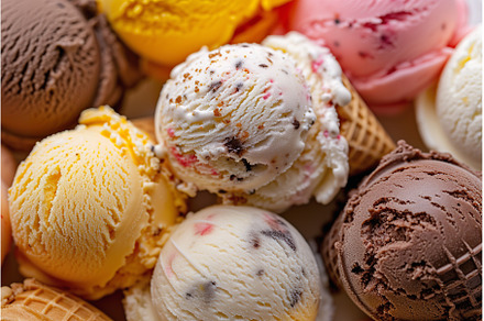 Scoops of Artisanal Vegan Ice Cream, a Background Photo by Lermont51