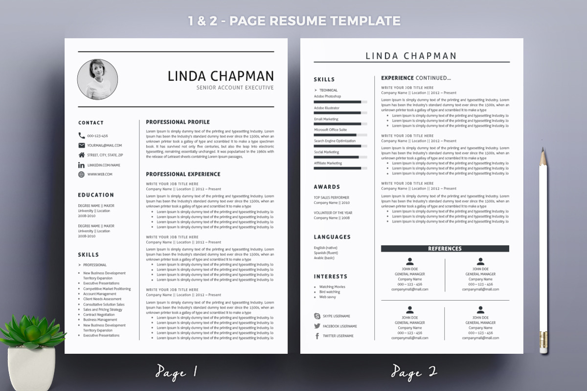 Professional Resume/CV Template, a Resume Template by A1RESUME (Photo 3 of 6)