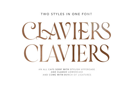 Claviers - Two Styles Serif, a Serif Font by Sarid Ezra