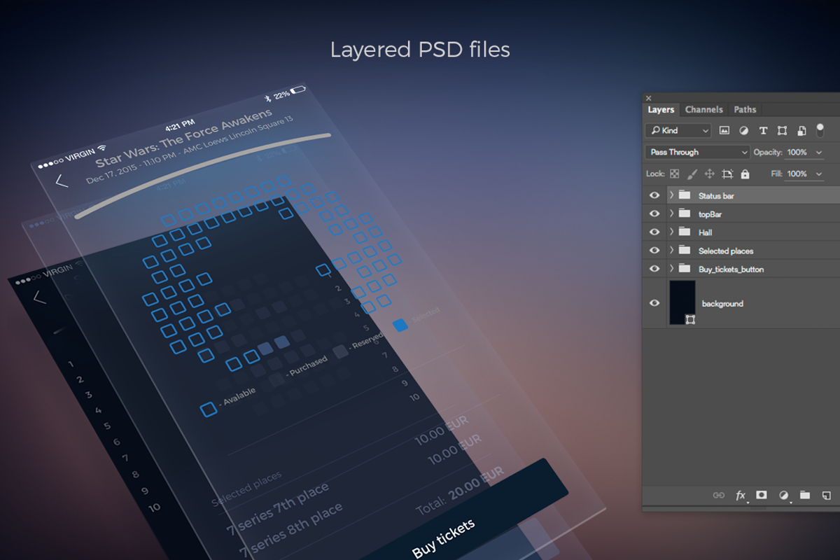 Cinema tickets UI Kit, an UI Kit Template by Shakuro (Photo 4 of 6)
