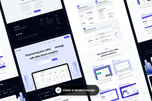 Sales Analytics Landing Page