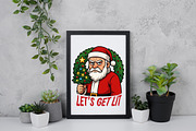 Funny Santa Claus Let’s Get Lit PNG, an Illustration by Daily.Designs (Thumbnail 5 of 5)