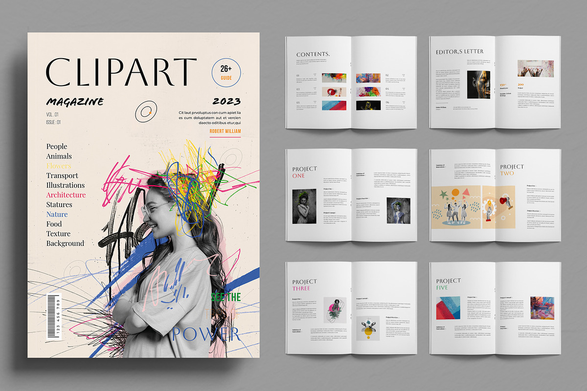 Clip Art Book Template, a Magazine Template by ContestDesign (Photo 1 of 3)