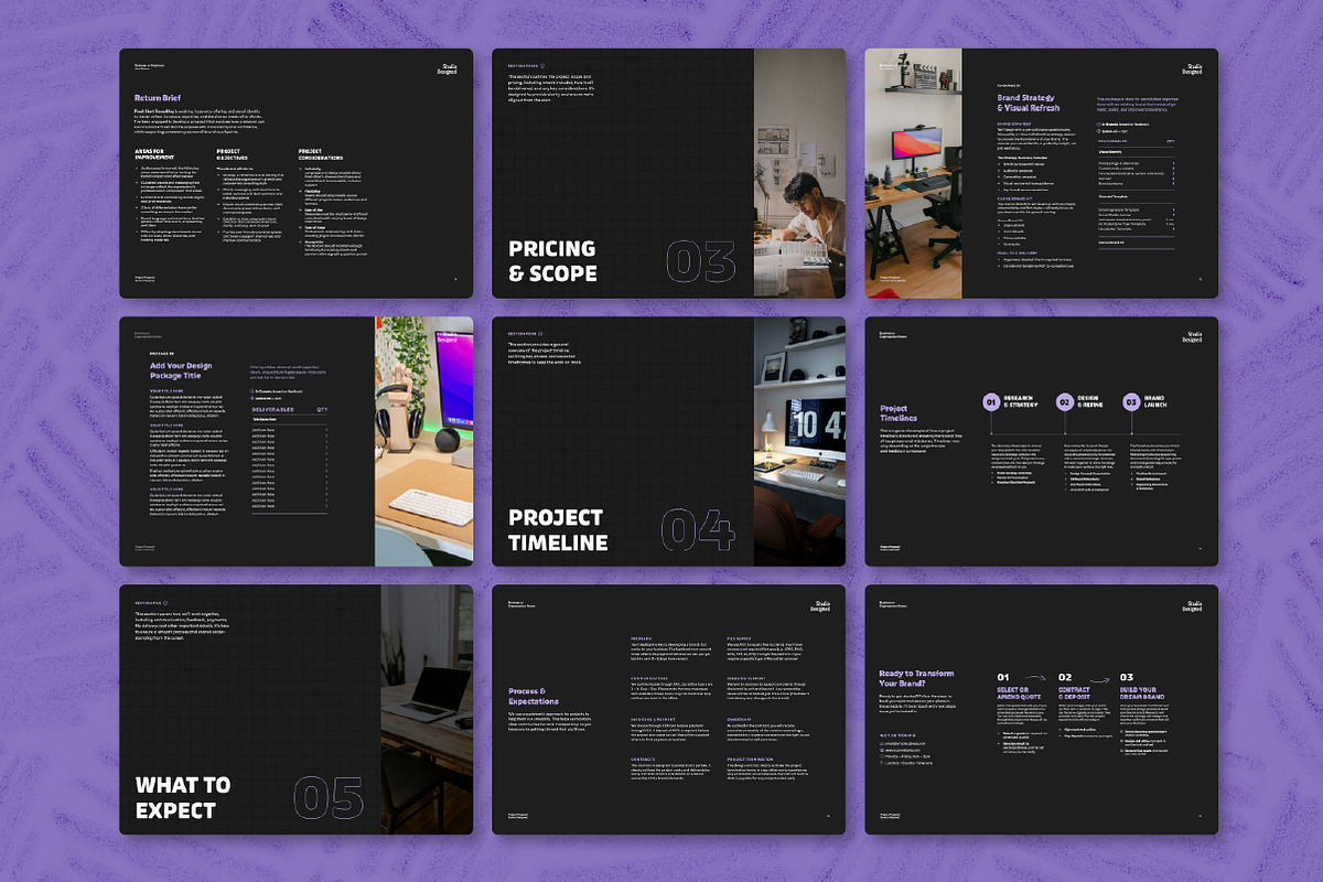 Proposal Template - InDesign Canva AI preview 4