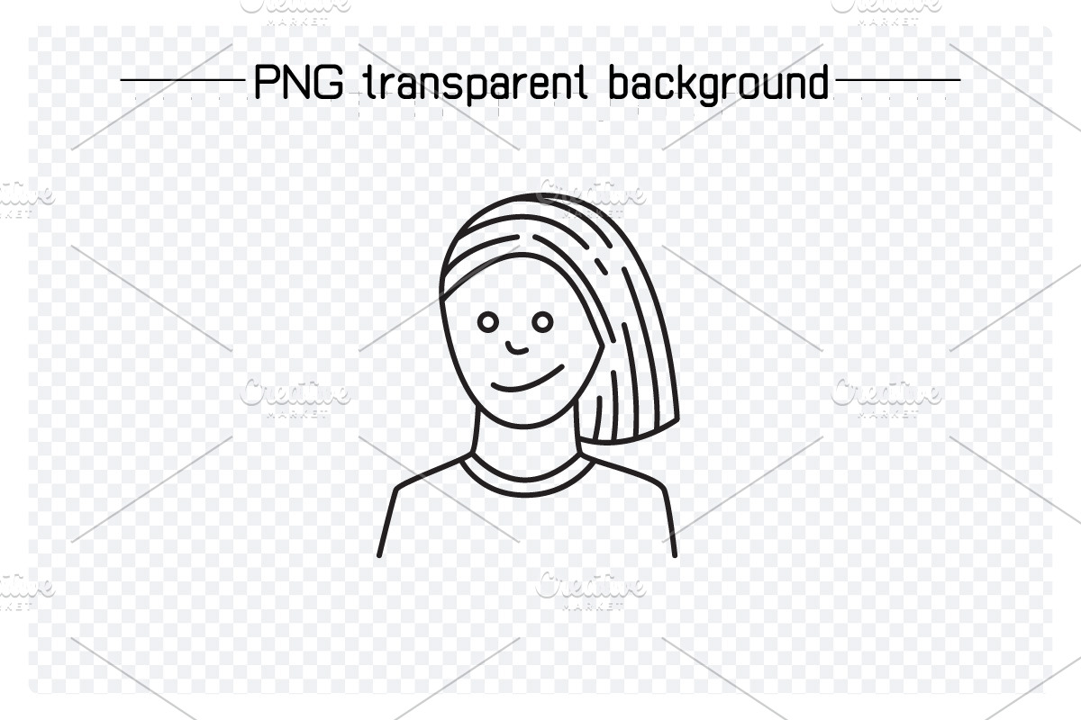 Bundle of Doodle Human Face Avatars, a Person Illustration by Designfour (Photo 3 of 7)