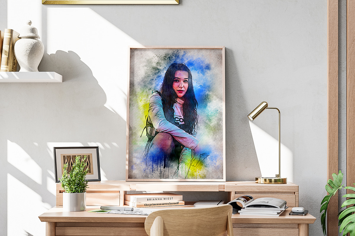 Spatter Painting Photo Effect Mockup, a Brushes & More by zahidhossainalif (Photo 9 of 17)