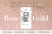 ROSE GOLD | SOCIAL MEDIA BUNDLE, a Social Media Template by DESIGN HQ (Thumbnail 1 of 9)