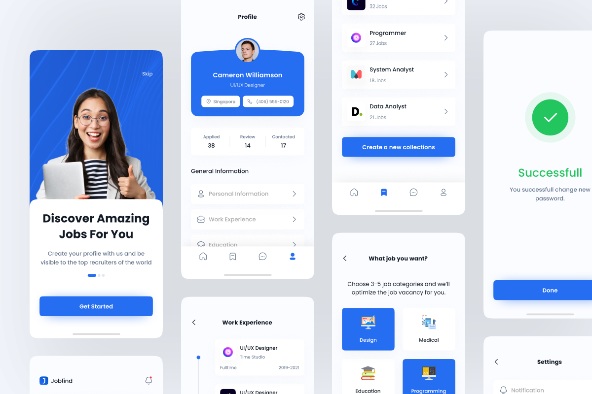 JobFind - Job Seeker UI KIT, a Device Mockup by Odama (Photo 4 of 6)