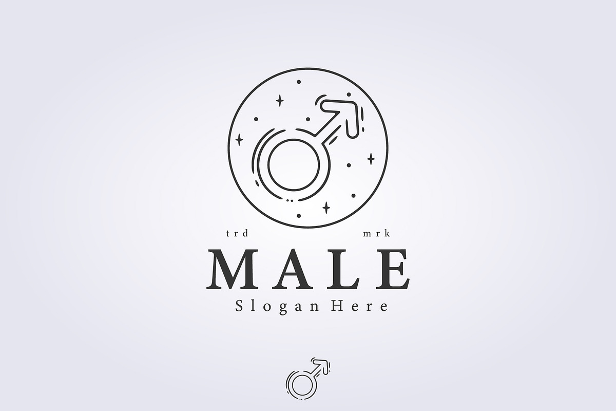 logo of male sign symbol icon vector, a Branding & Logo Template by Lodzrov