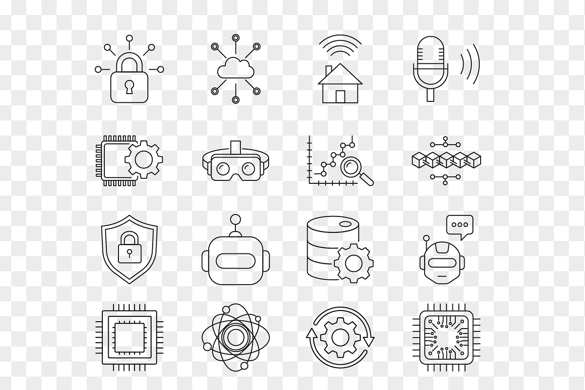 AI and Technology Outline Icon Set, an Outline Icon by Unique Design Team (Photo 1 of 3)