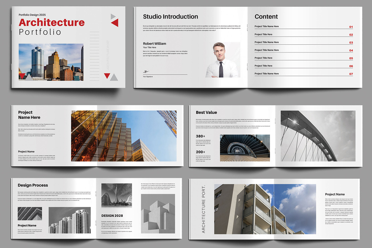 Architecture Portfolio Template, a Brochure Template by MightyDesign (Photo 1 of 8)