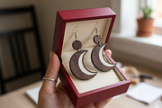 Crescent Moon Wooden Earring Laser, an Object Graphic by Amazin_art (Thumbnail 4 of 4)