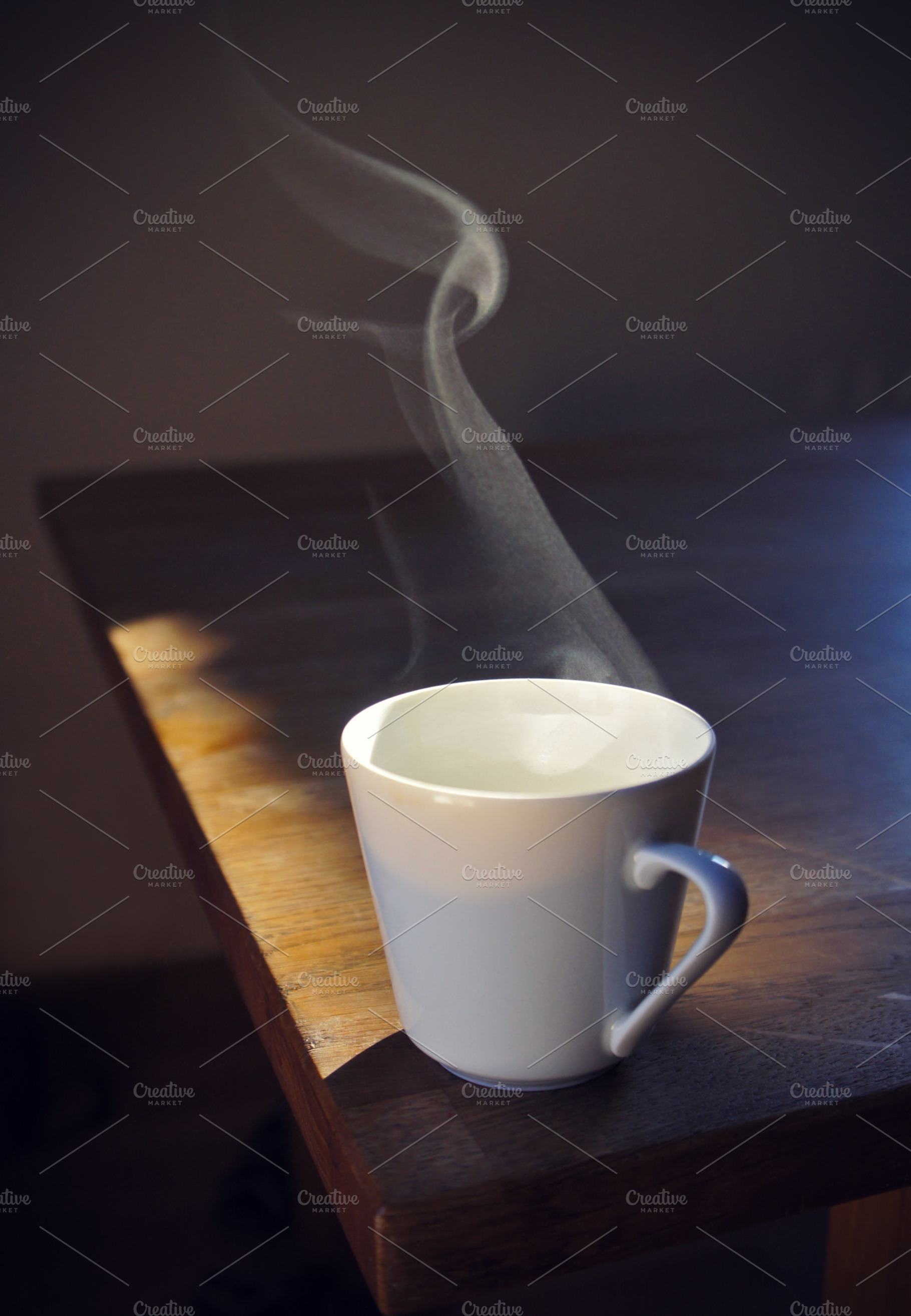 Good morning containing coffee, steam, and sun
