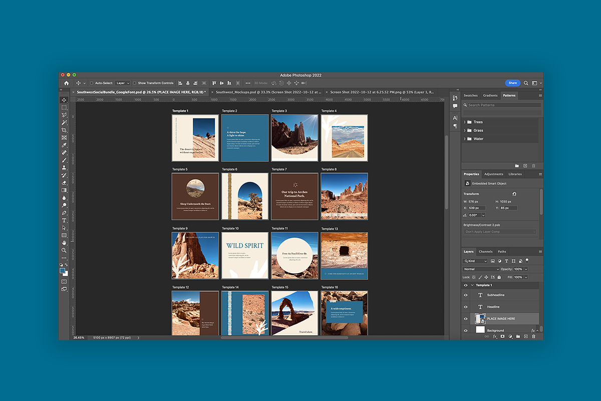 Southwest Desert Instagram Template, a Social Media Template by CortneytheCreator (Photo 4 of 6)