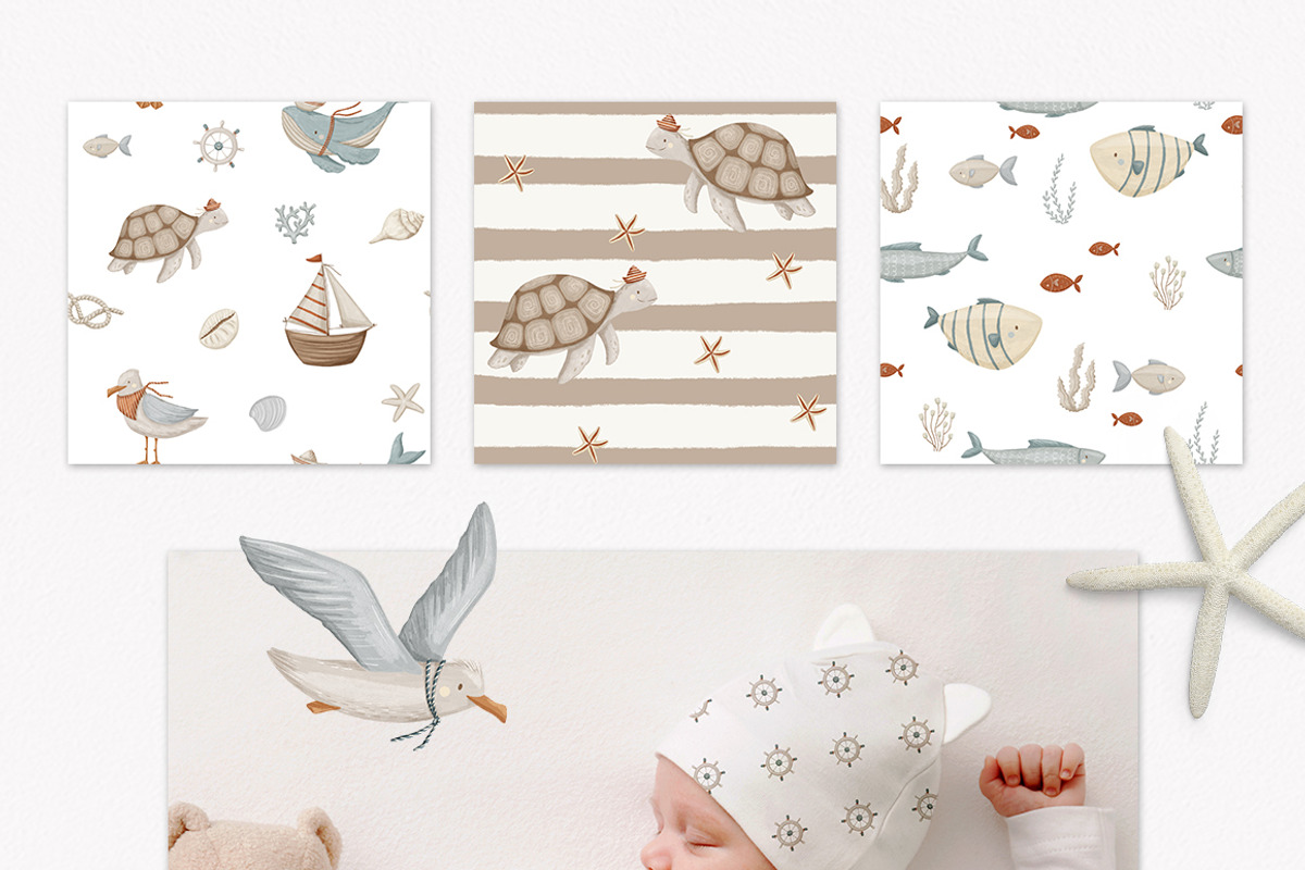 Sea Voyage. Kids graphic collection, an Animal Illustration by polikarpovaart (Photo 5 of 9)