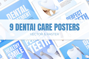 Dental Care Posters Set