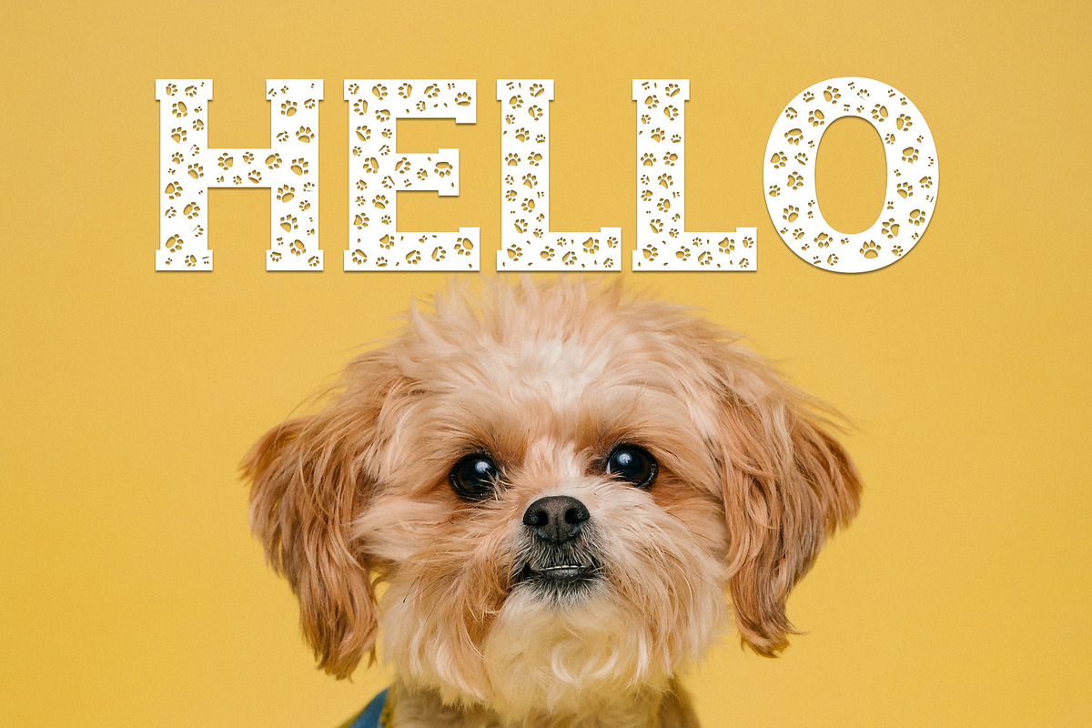 Dog Paw - Pet Font, a Font by vladocar (Photo 3 of 7)