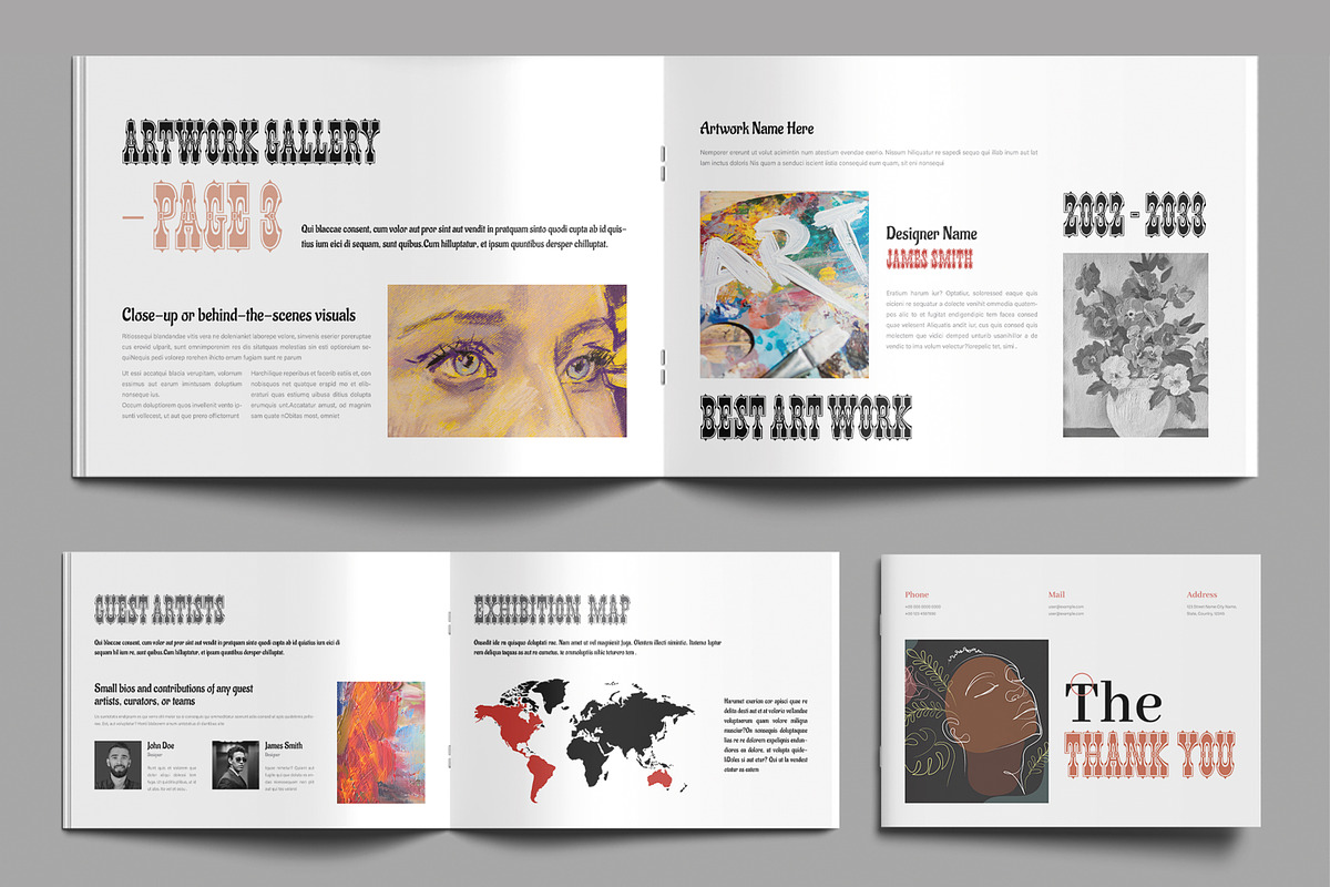 Minimal Art Gallery Brochure Design preview 6