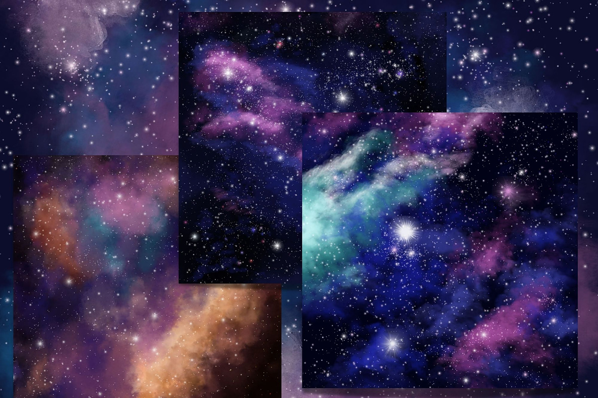 Galaxies Digital Papers, an Illustration by Kandace Lalo Designs (Photo 2 of 3)