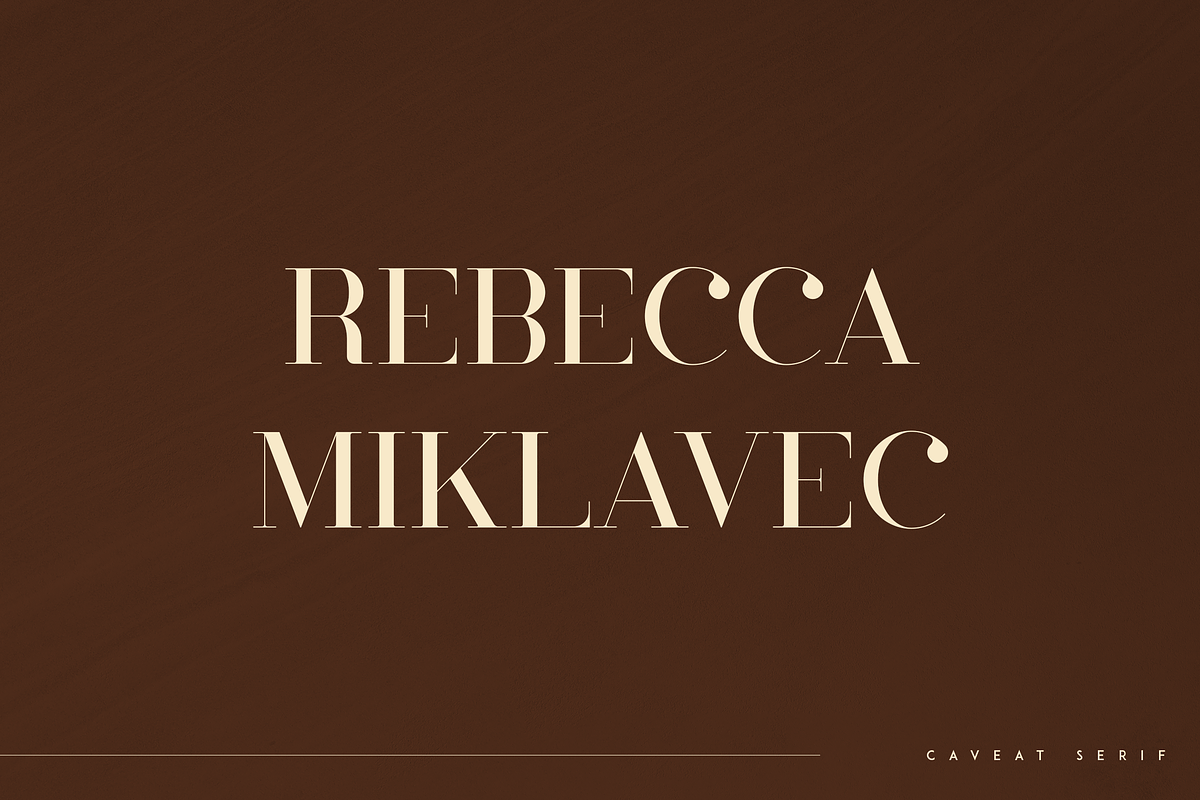 Caveat - Luxury Serif Typeface, a Serif Font by Only Fonts (Photo 7 of 10)