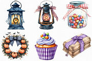 Purple Gingham Halloween Clipart, an Illustration by Craft Nest (Thumbnail 3 of 6)
