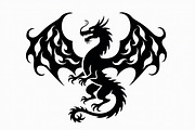 Fierce Black Dragon Emblem Bundle, an Illustration by Designs_River (Thumbnail 5 of 9)