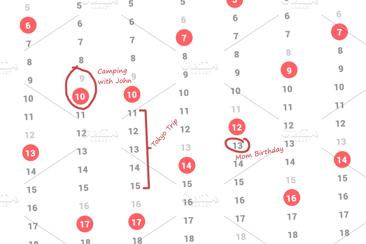 Calendar 2019 Vertical Design, a Stationery Template by WORAKAMON Design Studio (Photo 3 of 4)