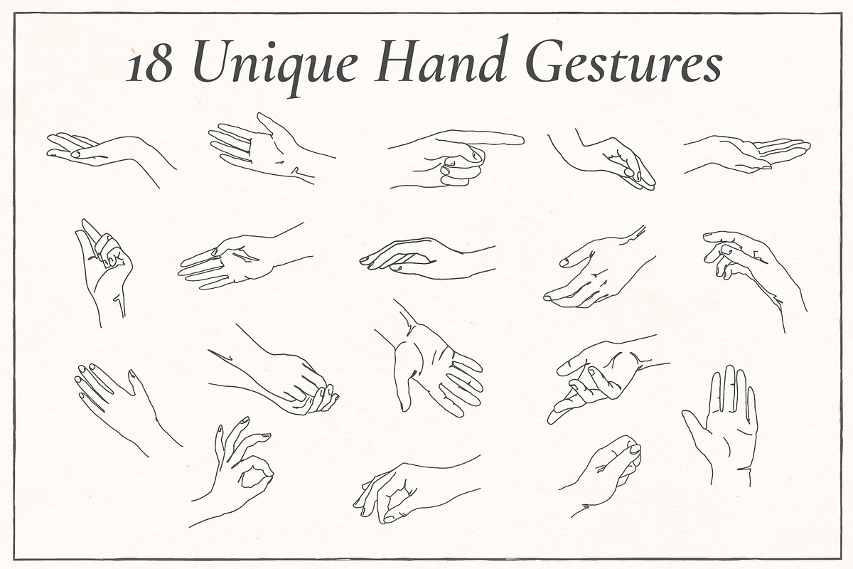 Hand Gesture Illustration Pack, a Person Illustration by statica (Photo 2 of 6)