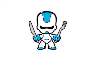 Mascot robot for cyber cafe!, a Branding & Logo Template by GeekClick