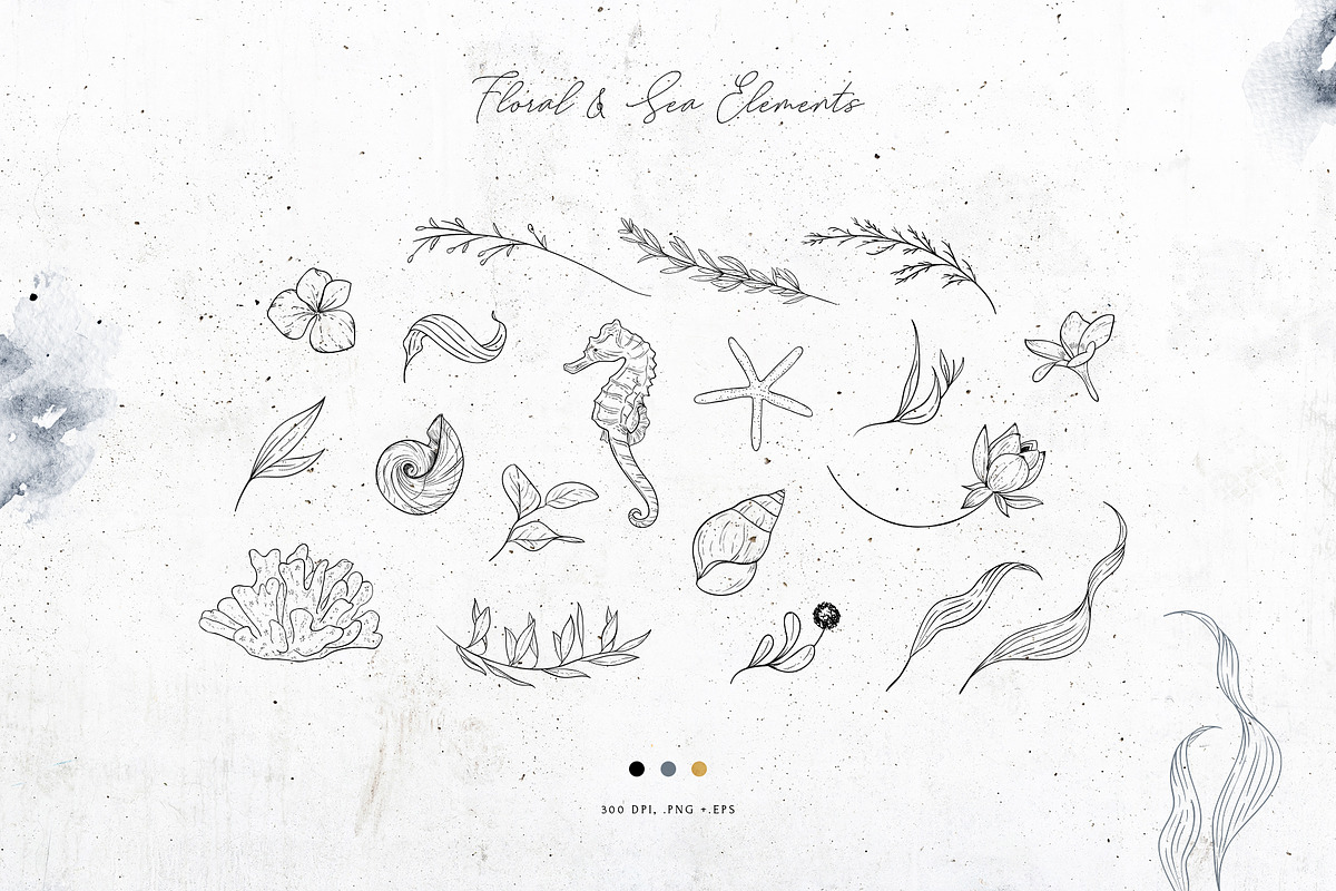 Mellifluous. Sea & Floral Graphics, a Texture Illustration by NiKO (Photo 8 of 20)