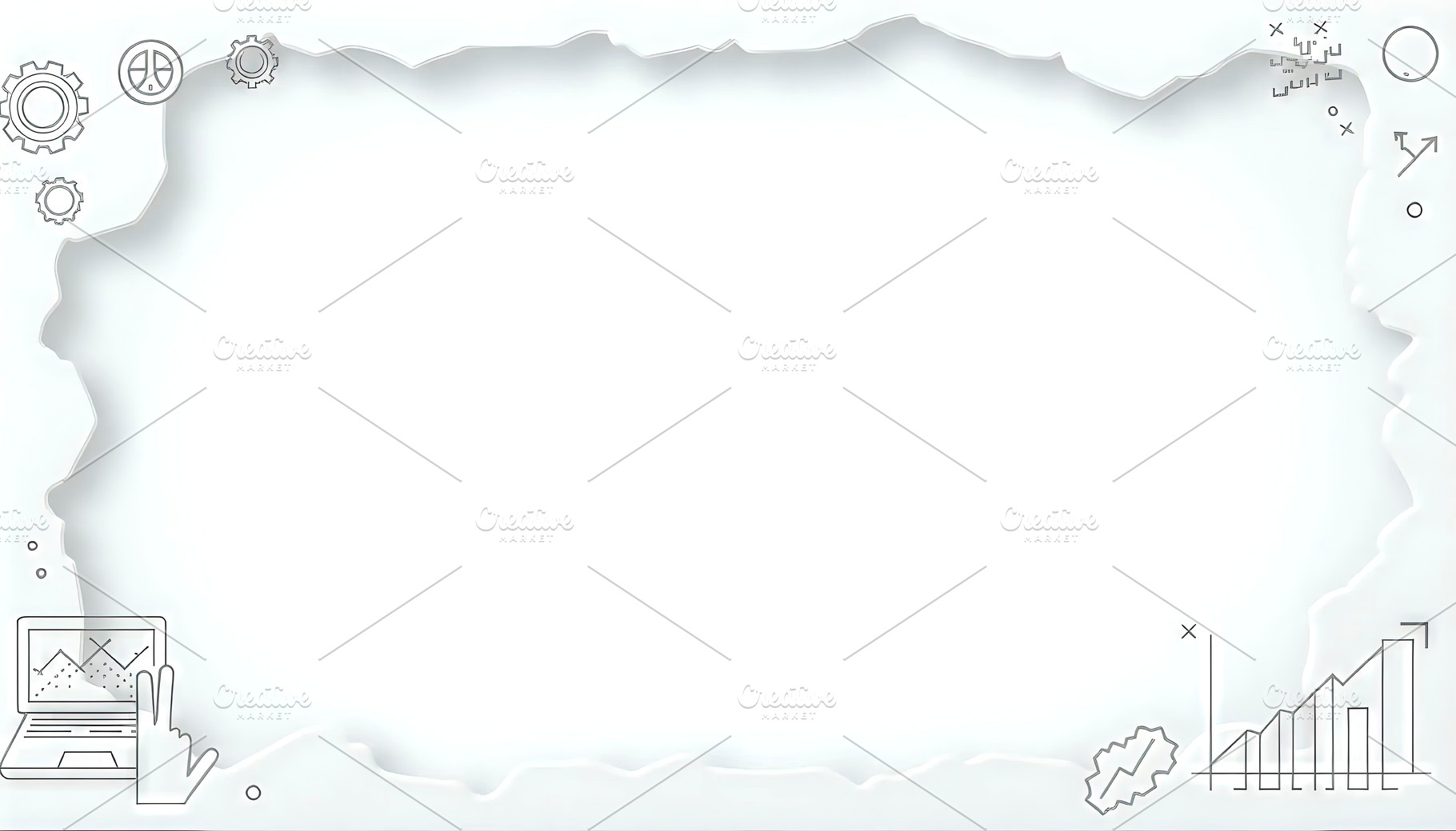 White Paper Frame With Business Icon, a Photo by LOGOCREATIVE