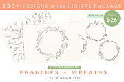 Branches, Wreaths & Laurels - Bundle, an Illustration by Shh! Maker Design (Thumbnail 1 of 5)
