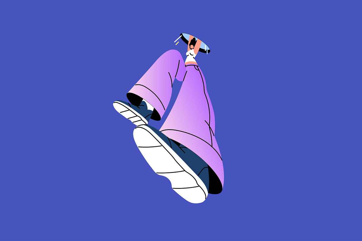 People teleport set, a Person Illustration by PaperTrident (Photo 5 of 19)