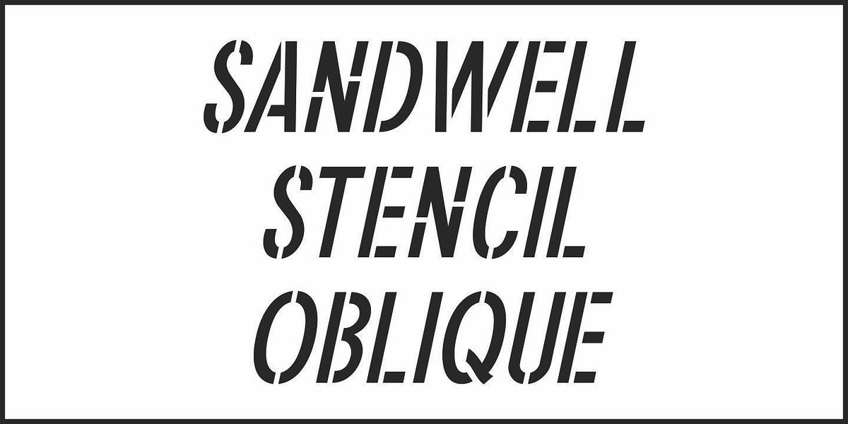 Sandwell Stencil JNL, a Sans Serif Font by Jeff Levine Fonts (Photo 4 of 5)