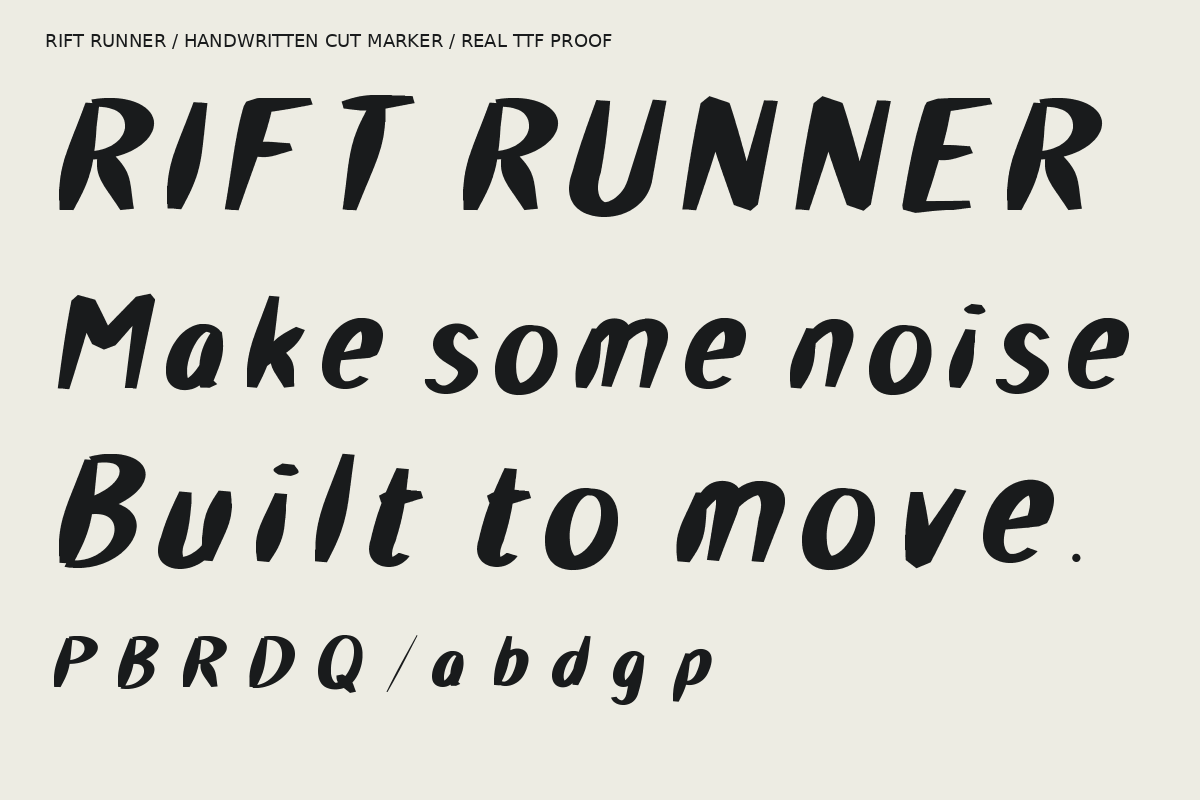 Rift Runner — Bold Cut Marker, a Handwritten Font by Colorsfav (Photo 7 of 11)