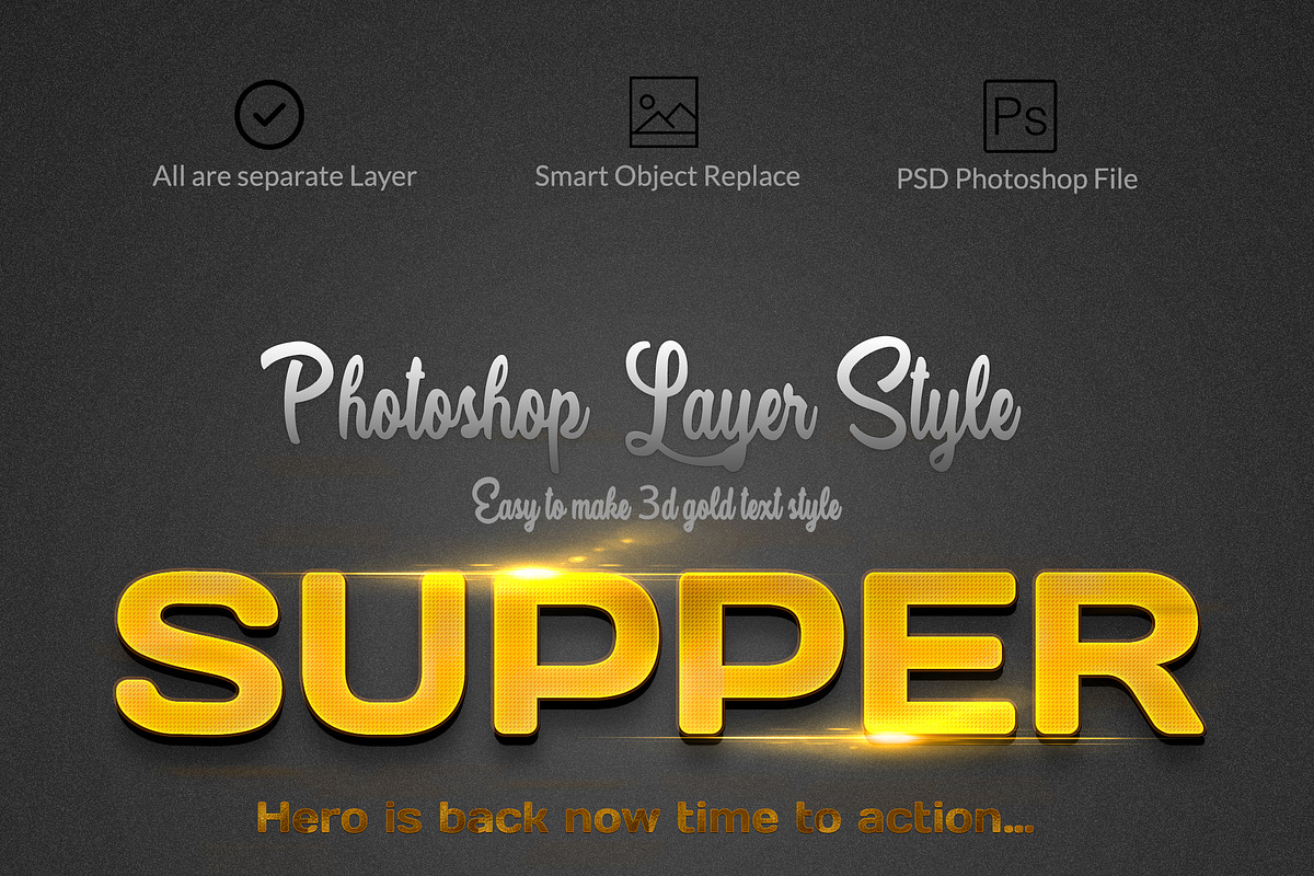 3D Bundle Photoshop Layer Style, a Layer Style Add-On by MRI STUDIO (Photo 2 of 19)