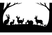 Wildlife Forest Silhouette Vector Bu, an Illustration by Designs_River (Thumbnail 2 of 51)