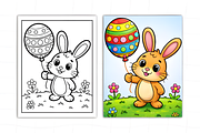 Bunny Basket Coloring Book For Kids, an Animal Illustration by Design Station (Thumbnail 6 of 8)