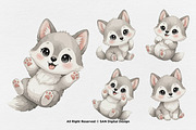 15 Bundle Watercolor Wolf Grey Nigh, an Animal Illustration by Morspective (Thumbnail 6 of 8)