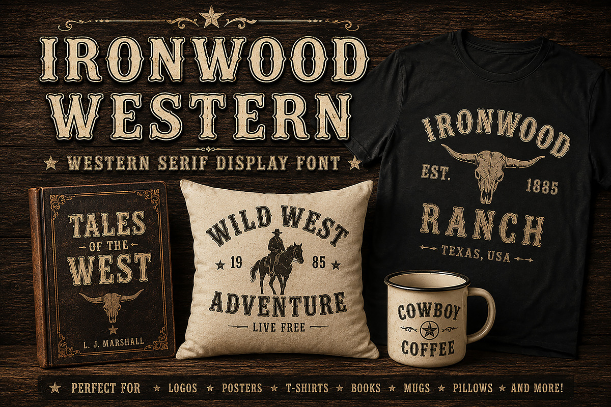 Ironwood Western, a Serif Font by Wow Magic (Photo 3 of 5)