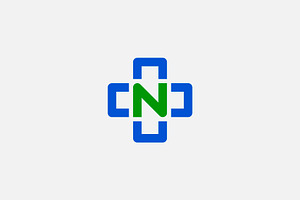 Letter N Plus Medical Logo, a Branding & Logo Template by kurostd