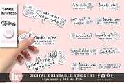 Floral Packaging Sticker Pack PNG, a Work Illustration by TheBlackCatPrints (Thumbnail 1 of 3)