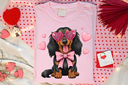 Valentine Dachshund PNG, an Illustration by Canvas Craft (Thumbnail 6 of 6)
