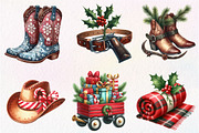 Western Cowboy Christmas Clipart, an Illustration by Dream Creation (Thumbnail 6 of 7)