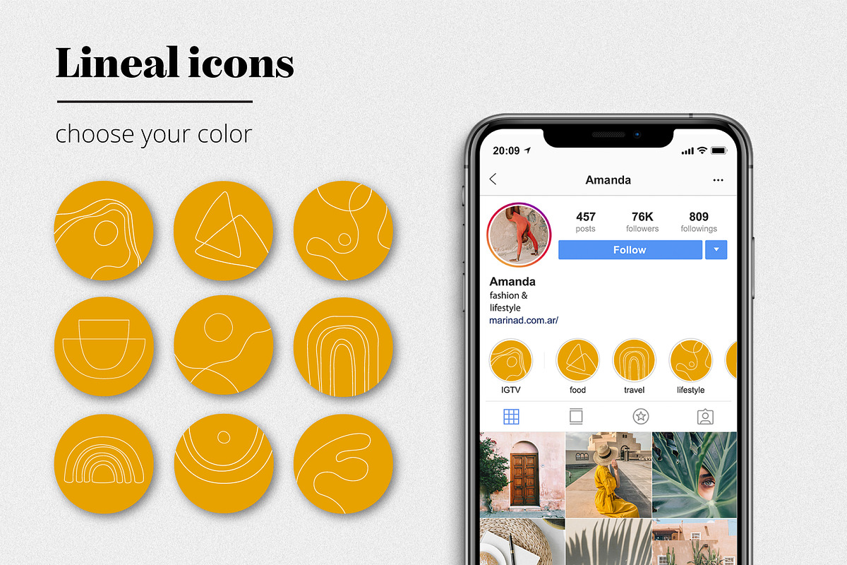 Modern instagram highlight covers, a Social Media Template by EkaterinaKiriy (Photo 5 of 7)