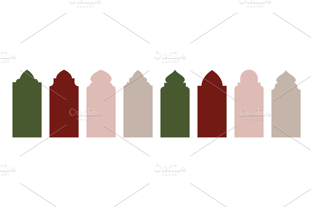 Islam arch shape frame collection, an Object Illustration by art PVP - market