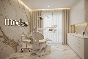 Luxury Dental Clinic Mockup PSD