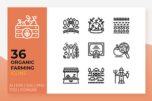 Organic Farming Icons