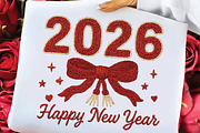 Knitted 2026 Happy New Year PNG, an Illustration by Black Bird Studio (Thumbnail 4 of 8)