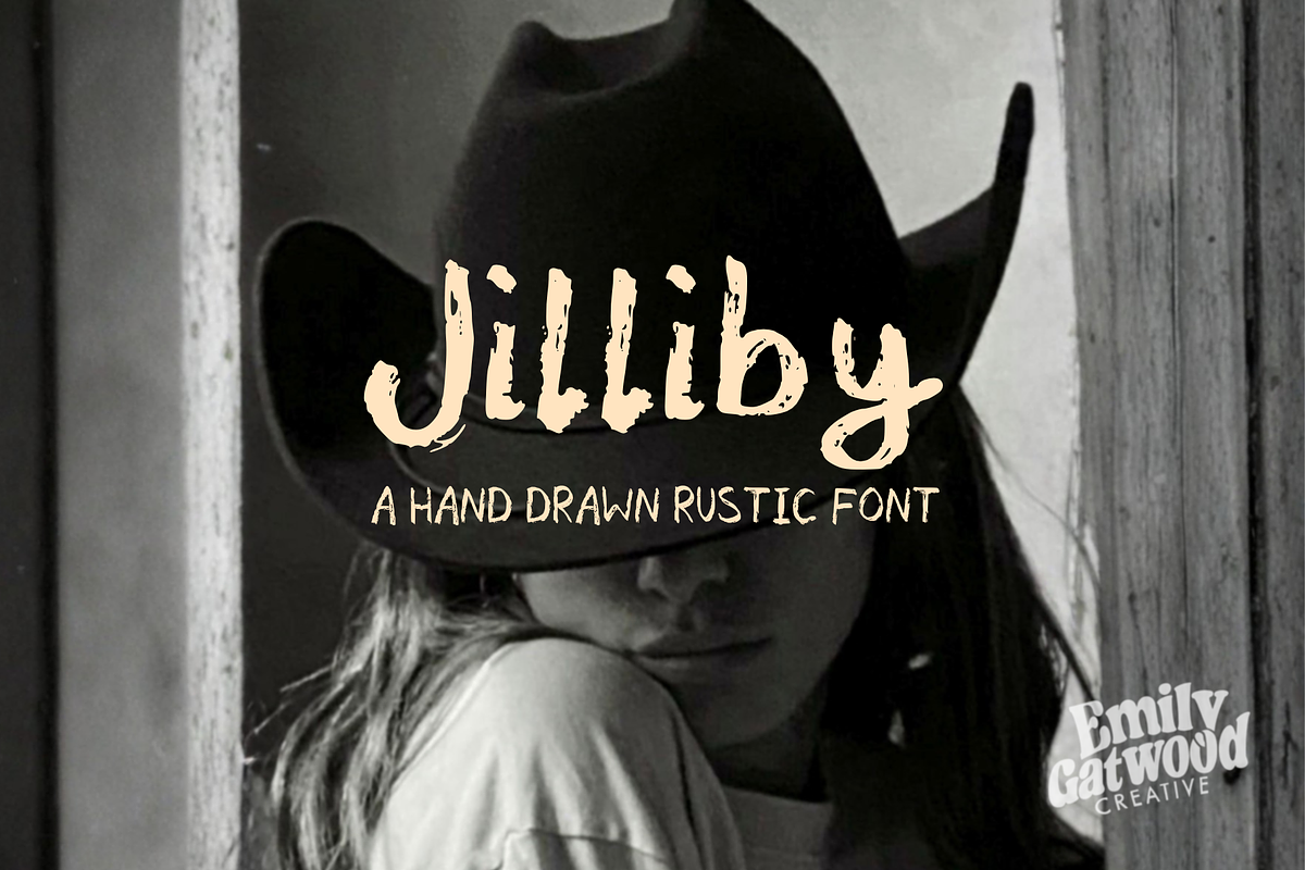 Jilliby // a hand-drawn rustic font, a Handwritten Font by EmilyGatwood (Photo 1 of 6)